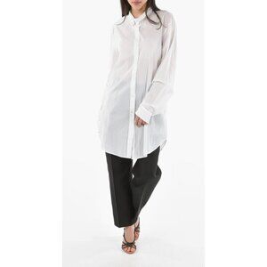 Ann Demeulemeester White Cotton CECIEL Button-down Shirt detailed LONG Small 36